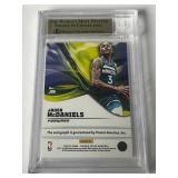 Jaden McDaniels Auto /35 Beckett Authentic 2022-23 Panini Player of the Day Autograph, numbered 22/35, Minnesota Timberwolves Basketball Card