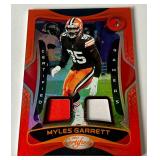 Myles Garrett Dual Relic /125 2021 Certified Games #5, numbered 005/125, Football Card