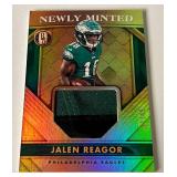 Jalen Reagor Relic /49 RC 2020 Gold Standard Newly Minted #NM15, numbered 11/49, Football Card