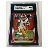 Jordan Addison /10 RC SGC 9 Mint 2022 Bowman Chrome University #36 Red Shimmer Refractor, numbered 4/10, Rookie Minnesota Vikings Football Card