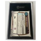 Jordan Addison /10 RC SGC 9 Mint 2022 Bowman Chrome University #36 Red Shimmer Refractor, numbered 4/10, Rookie Minnesota Vikings Football Card