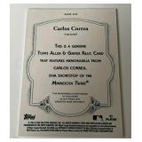 Carlos Correa Game-Used Relic 2023 Allen & Ginter #AGR-CC Minnesota Twins Baseball Card