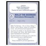 Wally The Beerman Auto 1996 Metrodome Minneapolis #29 Minnesota Twins Baseball Card