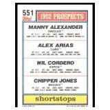 Chipper Jones RC 1992 Topps #551 Atlanta Braves Baseball Card