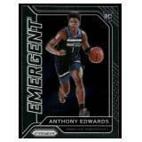 Anthony Edwards RC 2021 Prizm Emergent #3 Minnesota Timberwolves Basketball Card