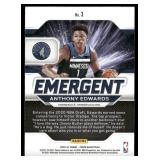 Anthony Edwards RC 2021 Prizm Emergent #3 Minnesota Timberwolves Basketball Card