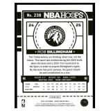 Rob Dillingham RC 2024 Hoops #238 Minnesota Timberwolves Basketball Card