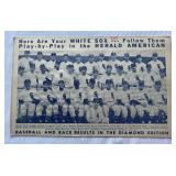1951 Chicago White Sox vs. New York Yankees Vintage Score Card