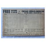 1951 Chicago White Sox vs. New York Yankees Vintage Score Card
