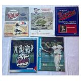 5 Minnesota Twins Programs, Yearbooks, Scorecards 1973-1987 Baseball