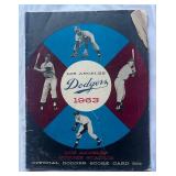 1963 Los Angeles Dodgers Offical Score Card Program - Vintage Baseball