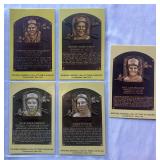 5 Minnesota Twins Hall of Fame Post Cards - Puckett, Winfield, Killebrew, Carew, Molitor