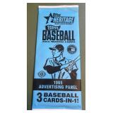 2014 Topps Heritage Baseball 3-Card Advertising Panel in Package