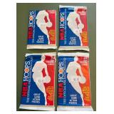 1989 NBA Hoops 4-Pack Lot