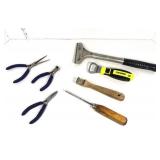Lot of Misc Tools. Pliers. Bottle Opener Paint Scraper