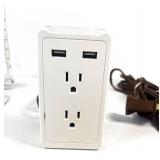 Lot of 3 Extension Cords, Plug Extender and Light Bulb Holder