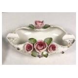 Lefton Candle Holder. Lefton Cigarette Holder and Tea Strainer