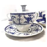 Lot of Misc. Tea Cups and Plates Blue Willow and Lakeview Japan