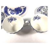 Lot of Misc. Tea Cups and Plates Blue Willow and Lakeview Japan