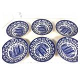 Set of Churchill England Blue Dishes