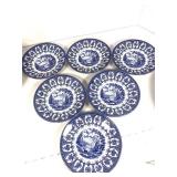 Set of Churchill England Blue Dishes