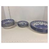 Set of Churchill England Blue Dishes