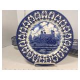 Set of Churchill England Blue Dishes