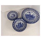 Set of Churchill England Blue Dishes