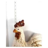 Two Large Chicken Firguines Crazing