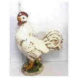 Two Large Chicken Firguines Crazing