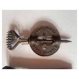 Cast Iron Stove Damper, Railroad Spike and German Whetstone