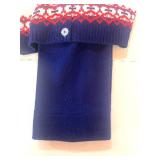 Adorable Never Worn  Vintage Baby Sweater Outfit Blue and Red