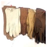 10 Pair of Ladies Leather Gloves. Most never worn