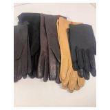 10 Pair of Ladies Leather Gloves. Most never worn