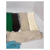 10 Pair of Ladies Leather Gloves. Most never worn