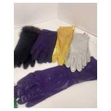 10 Pair of Ladies Leather Gloves. Most never worn