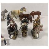 Vintage Metal Horses and Riders