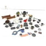 Box of Vintage Metal and Wood Miniatures