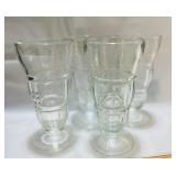 Set of 4 Vintage 6” Malt Glasses