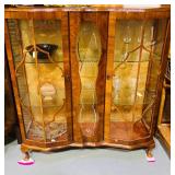 1950-60’s Etched Glass Curio Cabinet