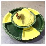 Green and Yellow Chicken Lazy Susan