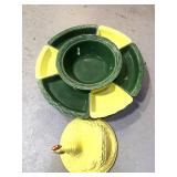 Green and Yellow Chicken Lazy Susan