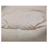 Boots & Barkley Pet Faux Fur Bottom Bolster Cuddler Dog Bed - Small - Tan