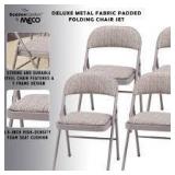 Meco Upholstered Folding Chair, 4-pack - Commercial Grade