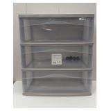 3 Drawer Wide Cart Spaceship Gray - Brightroom™