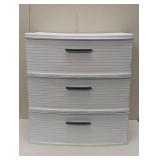 3 Drawer Wide Tower White - Brightroom™ - White