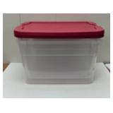 2 pack Brightroom latching Storage Bins - 66 Qt - small crack