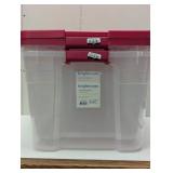2 pack Brightroom latching Storage Bins - 66 Qt - small crack
