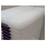 6 Pack Sterilite 66qt ClearView Latch Box Clear with Purple Latches: Plastic Storage Container, Lidded & Stackable - 6 Pack