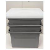 3 pack Heavy Duty Medium File Storage Boxes with Lids